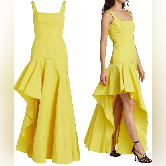 Alexander McQueen Asymmetric Hem Draped Gown Dress